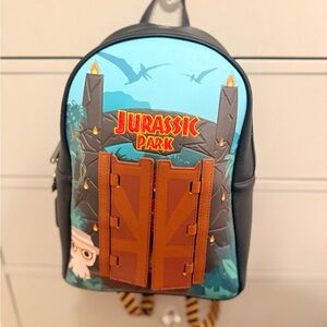 Loungefly Blue and Brown Jurassic Park Backpack